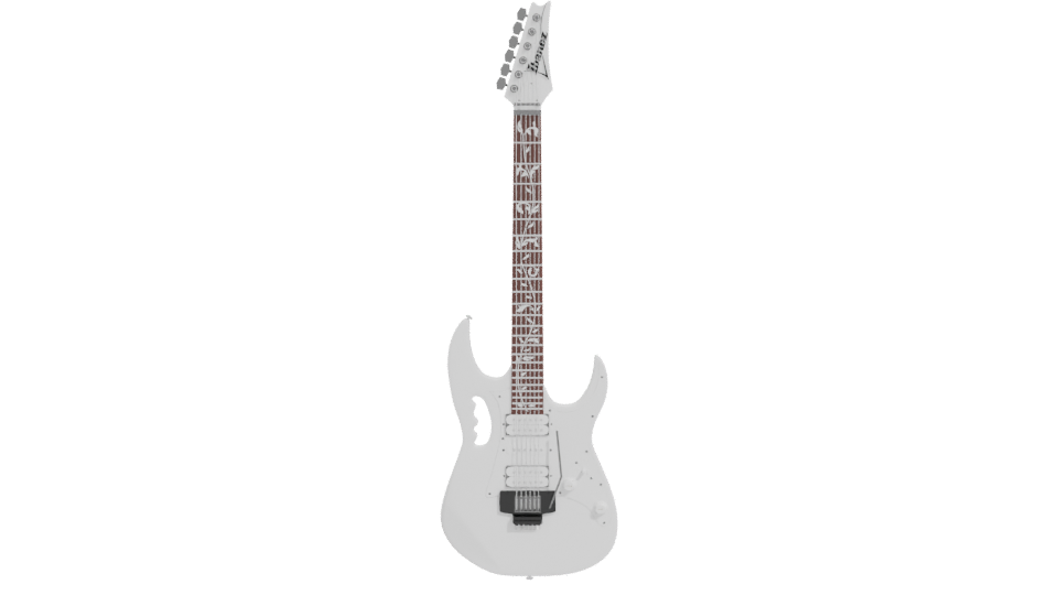 Stylized Electric Guitar 3D Model - Professional 3D Model Render 11
