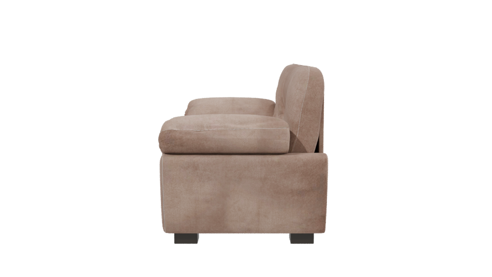 Stylish Contemporary Fabric Sofa 3D Model - Professional 3D Model Render 2