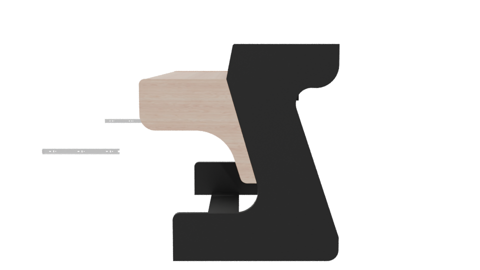 Contemporary Ergonomic Office Desk 3D Model - Professional 3D Model Render 2