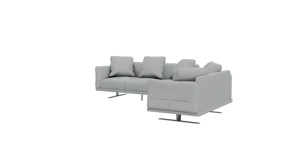 Contemporary Sectional Sofa Model - Professional 3D Model Render 12