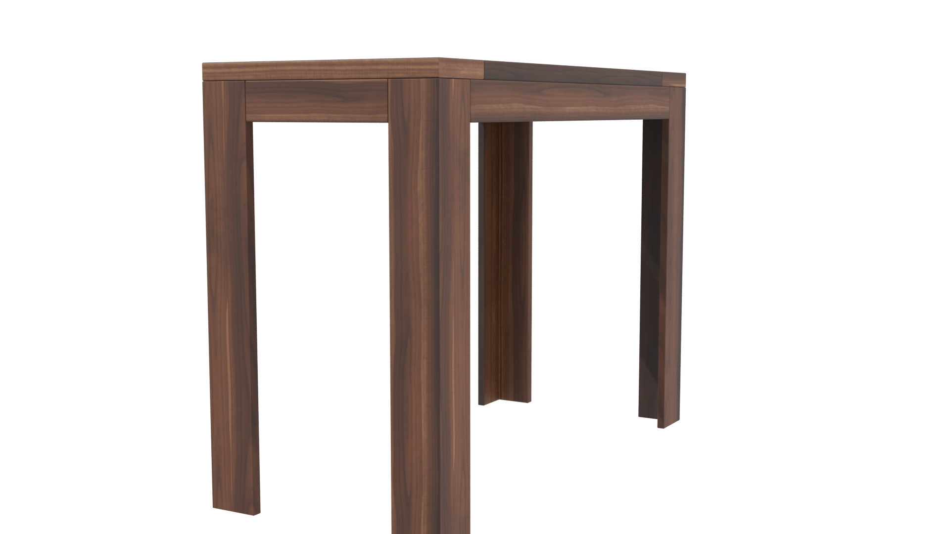 Stylish Wooden Square Table - Professional 3D Model Render 3