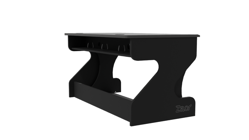 Stylish Black Office Desk Model - Professional 3D Model Render 7