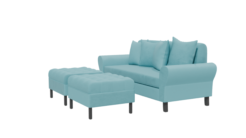 Stylish Modern L-Shaped Sofa 3D Model - Professional 3D Model Render 13