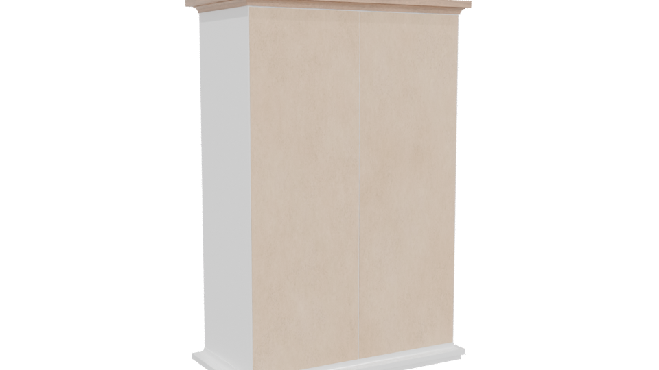 Elegant Wooden Drawer Cabinet 3D - Professional 3D Model Render 4