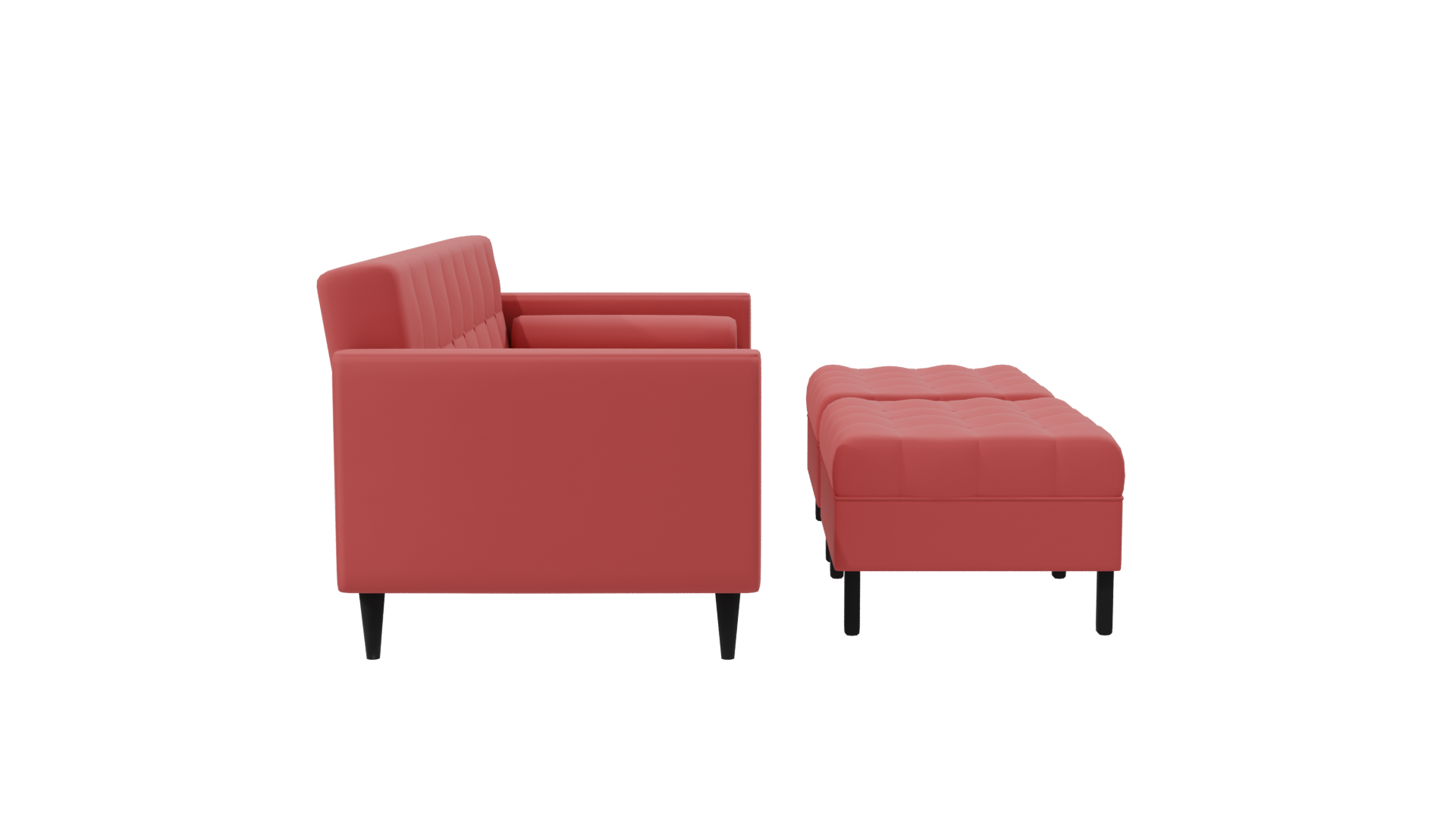 Stylish Upholstered Sectional Sofa 3D Model - Professional 3D Model Render 8