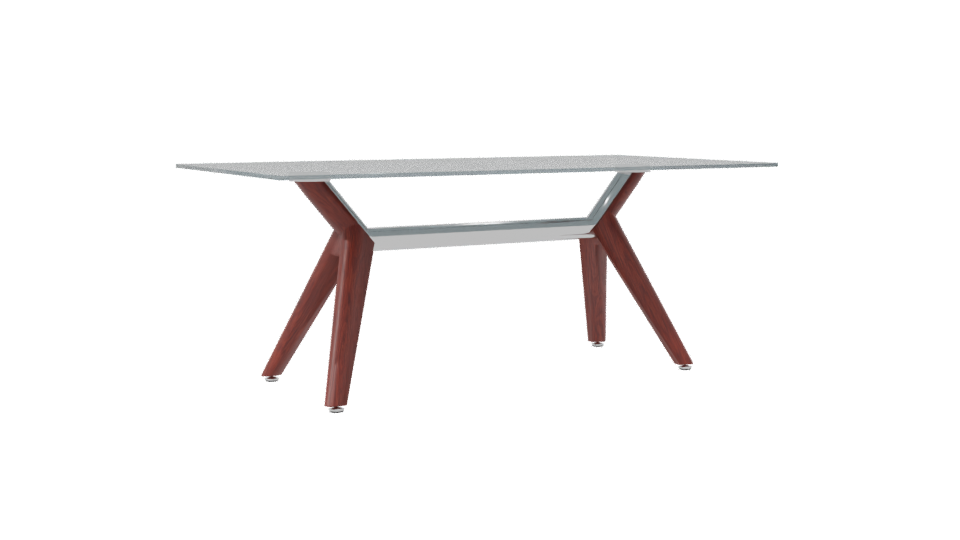 Stylish Glass Dining Table 3D - Professional 3D Model Render 7