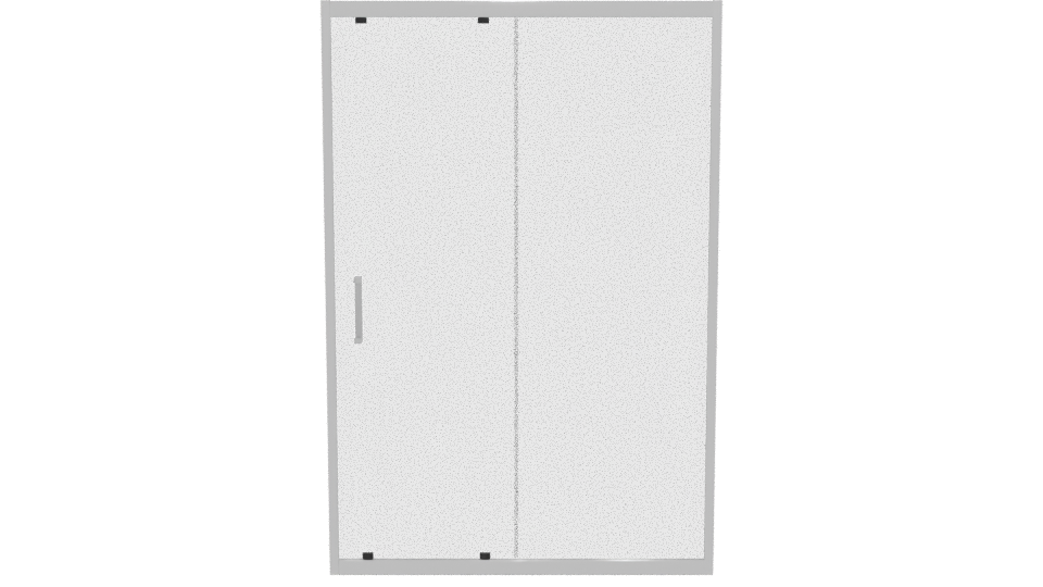 Sleek Double Glass Door Model - Professional 3D Model Render 5