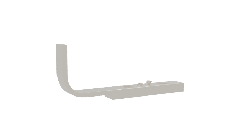 Sleek Metal Wall Bench 3D - Professional 3D Model Render 7