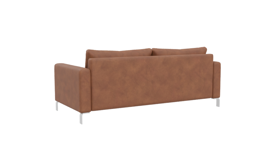 Contemporary Leather Sofa Model - Professional 3D Model Render 4