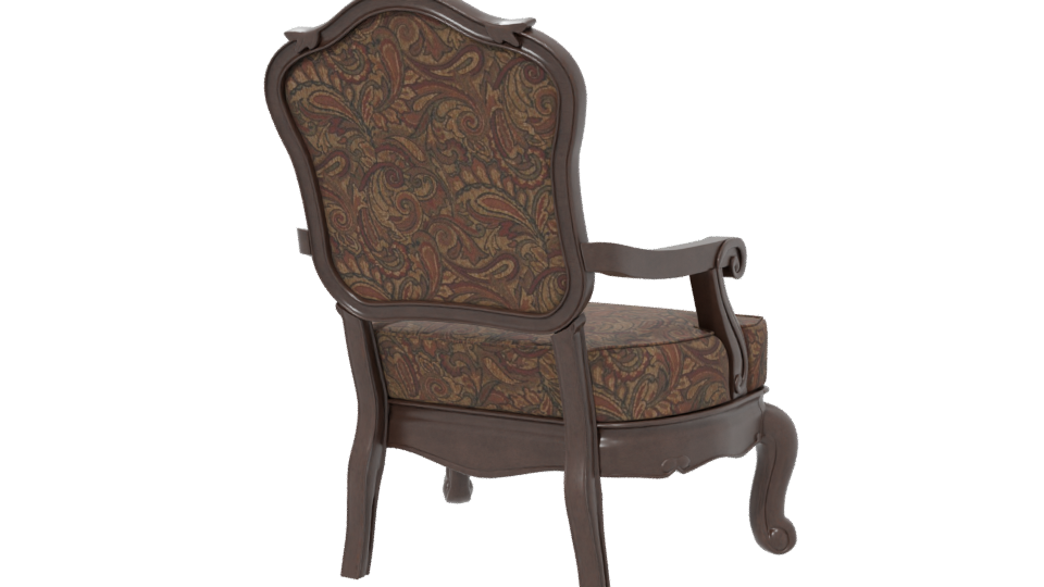 Vintage Upholstered Accent Chair 3D - Professional 3D Model Render 6