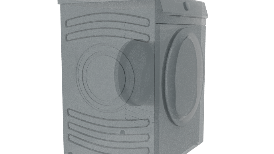 Stylish Front-Loading Washing Machine - Professional 3D Model Render 9