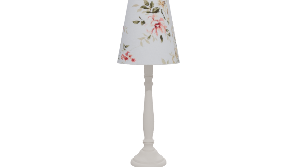 Floral Table Lamp 3D Model - Professional 3D Model Render 12