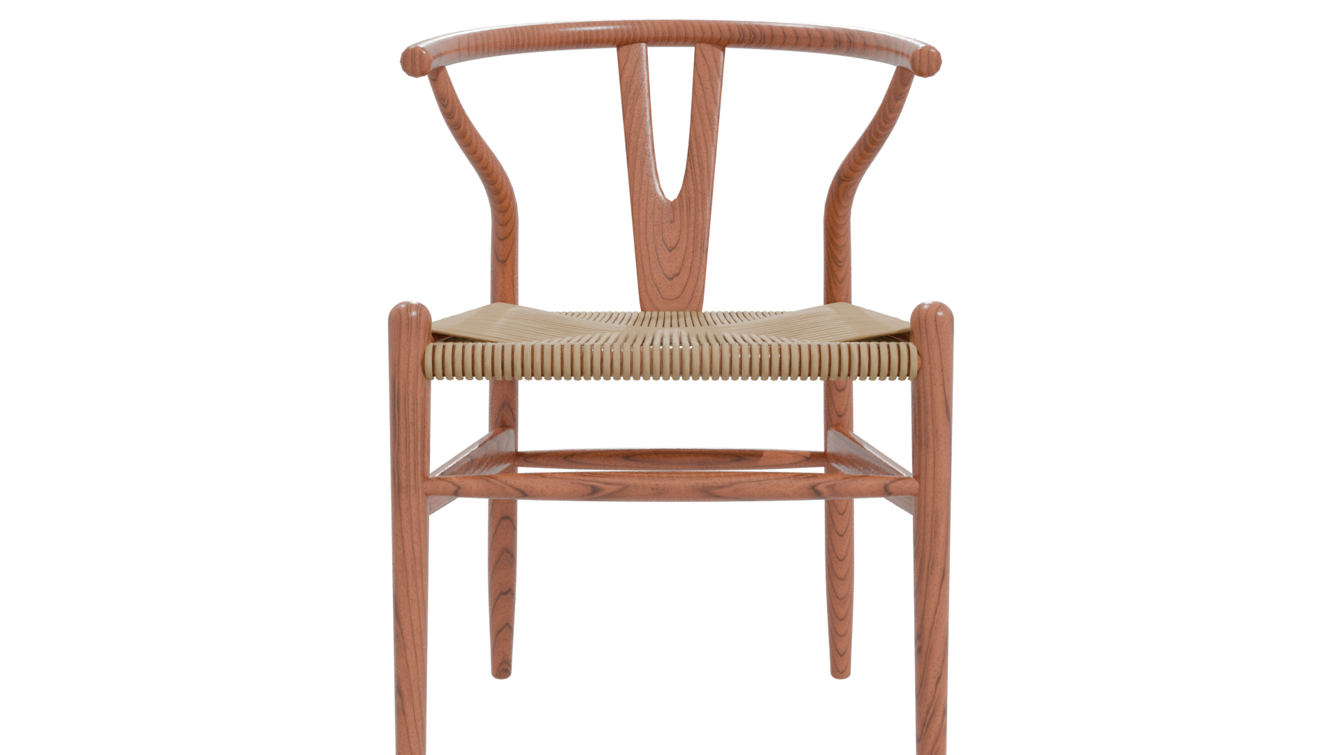 Classic Wooden Wishbone Chair 3D - Professional 3D Model Render 11