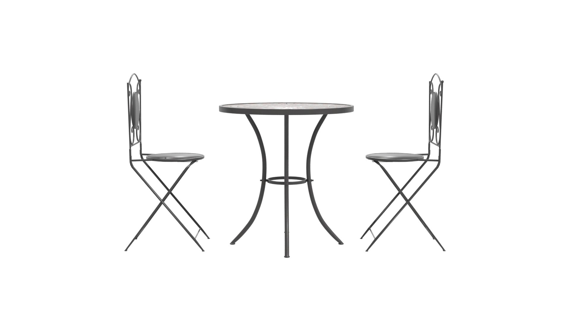 Stylish Bistro Table Set 3D - Professional 3D Model Render 11