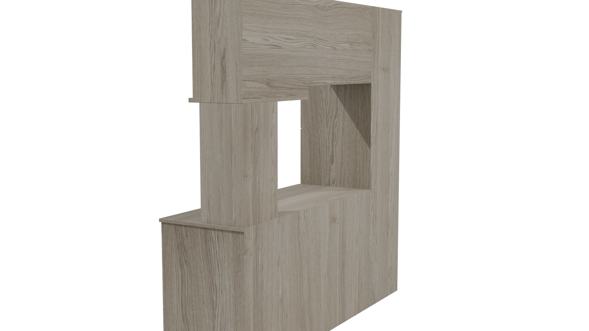 Stylish Wooden Cabinet Model - Professional 3D Model Render 3