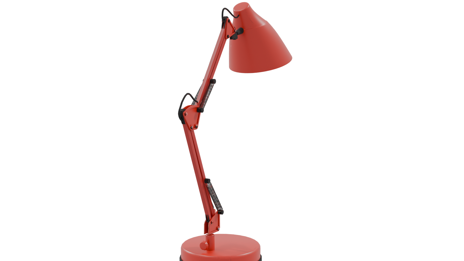 Stylish Red Desk Lamp Model - Professional 3D Model Render 9