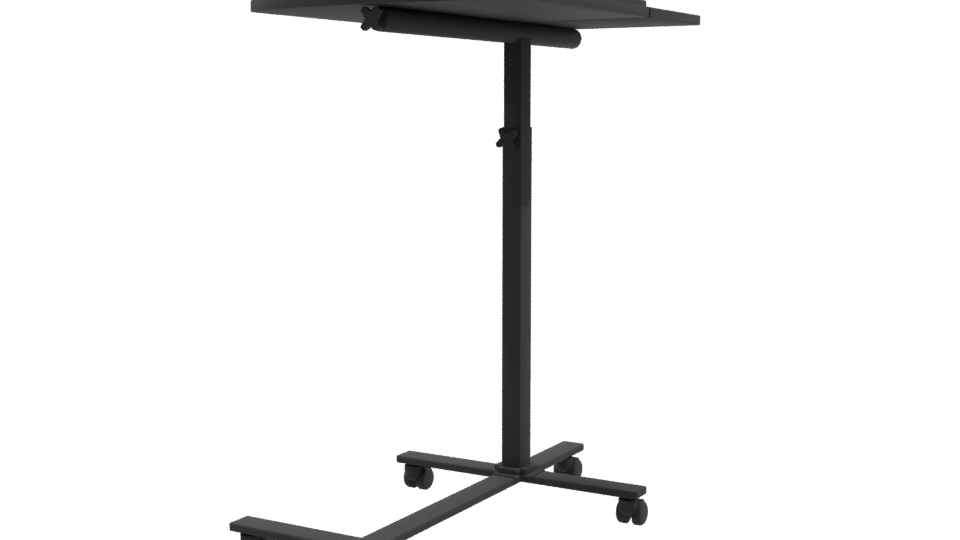 Adjustable Rolling Laptop Table 3D - Professional 3D Model Render 9