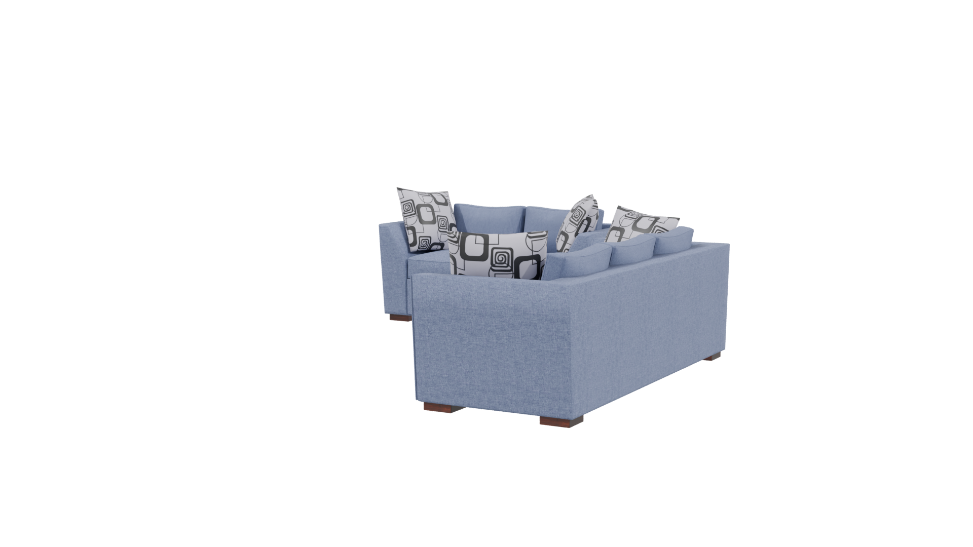 Contemporary Fabric Sofa Set 3D Model - Professional 3D Model Render 3