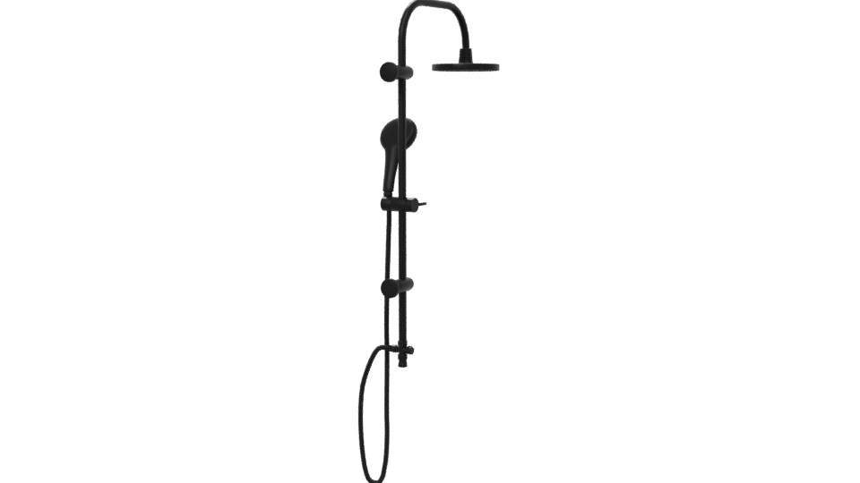 Stylish Industrial Pipe Showerhead - Professional 3D Model Render 6