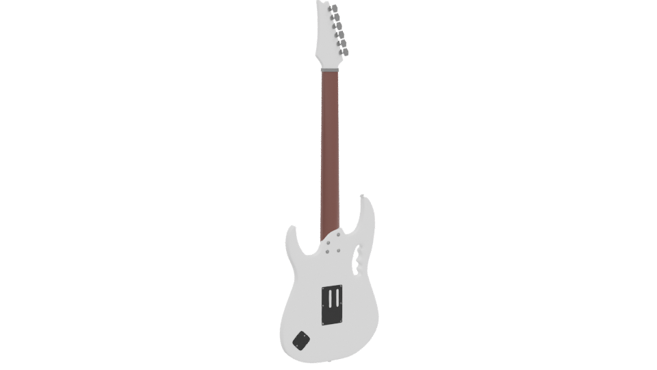 Stylized Electric Guitar 3D Model - Professional 3D Model Render 4
