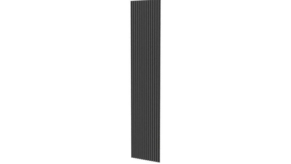 Stylized Vertical Striped Panel 3D - Professional 3D Model Render 6