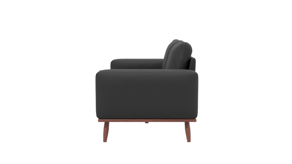 Contemporary Black Sofa Model - Professional 3D Model Render 2