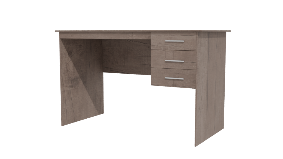Modern Wooden Desk Model 3D - Professional 3D Model Render 12