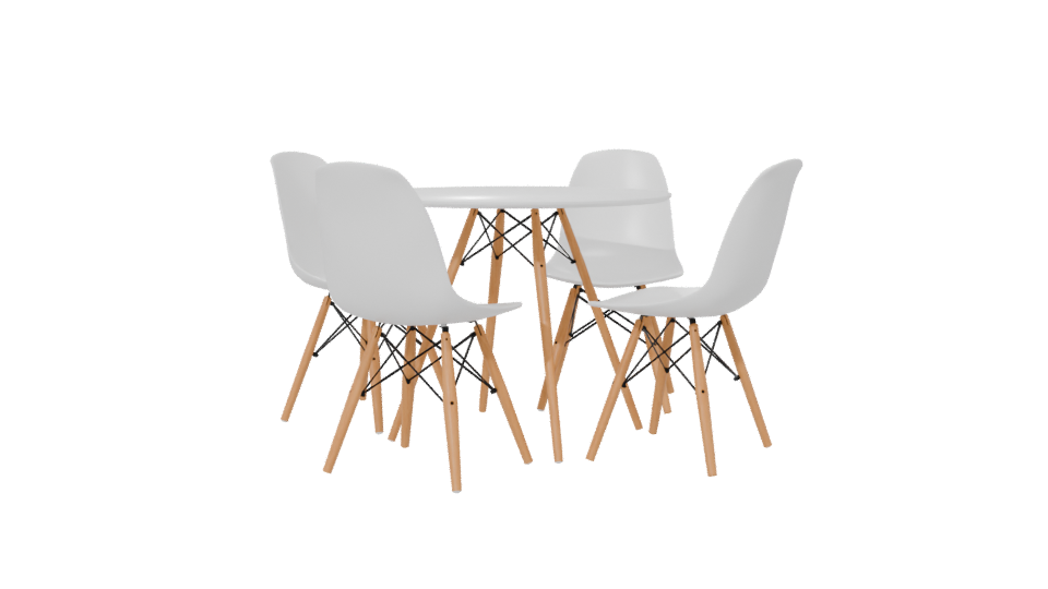 Stylish Modern Dining Table Set 3D Model - Professional 3D Model Render 6
