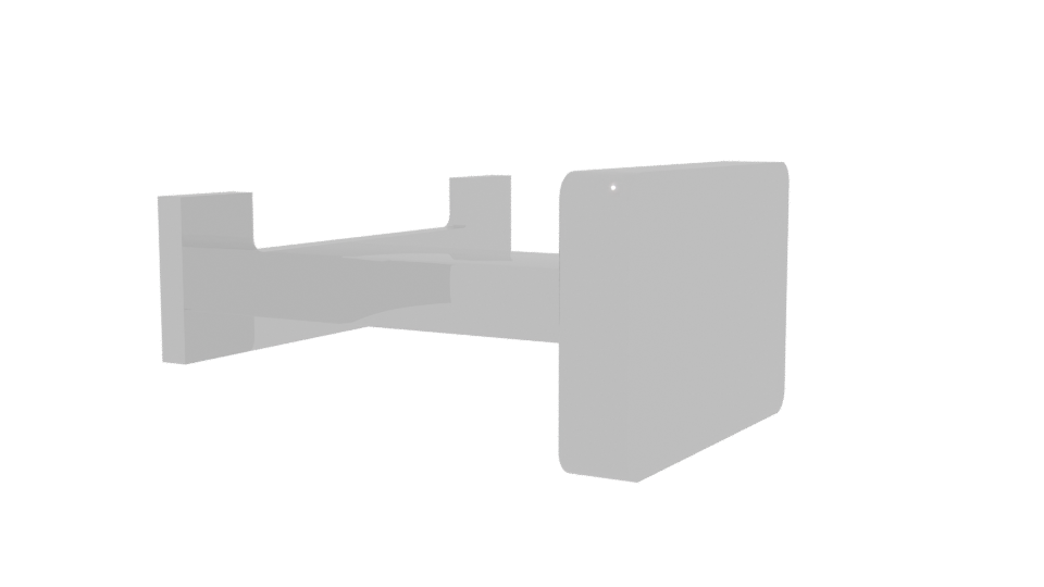 Stylized Metal Clip Holder Model - Professional 3D Model Render 3