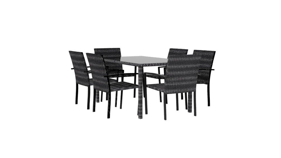 Stylish Outdoor Dining Set 3D - Professional 3D Model Render 7