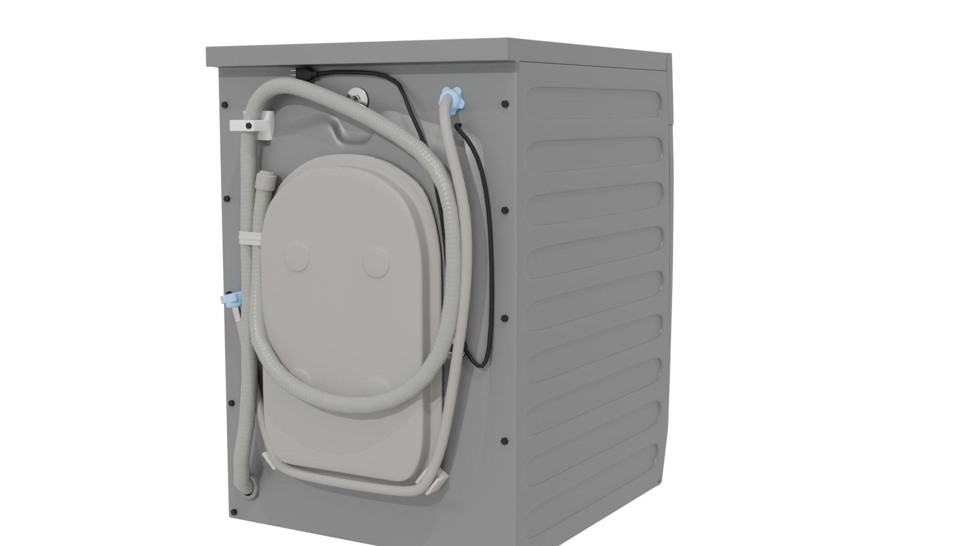 Sleek Front-Loading Washer Model - Professional 3D Model Render 6