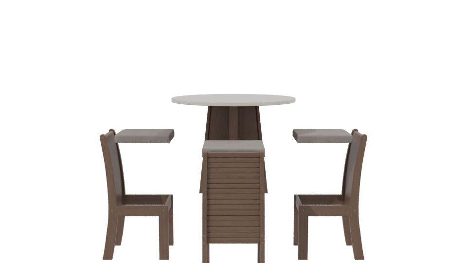 Elegant Dining Table Set 3D - Professional 3D Model Render 2