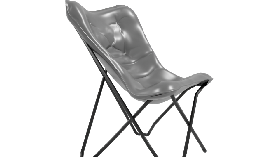 Stylish Folding Lounge Chair 3D - Professional 3D Model Render 9