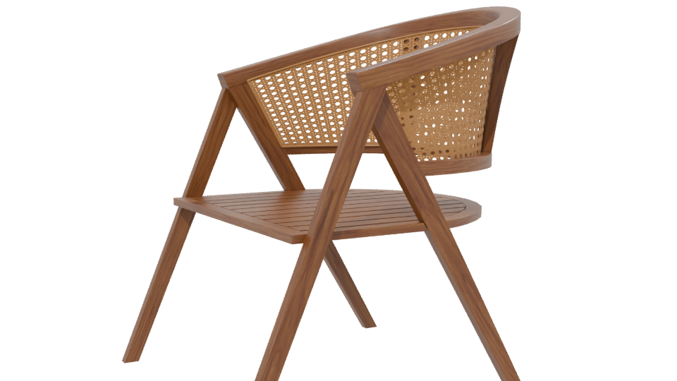 Contemporary Wooden Dining Chair 3D Model - Professional 3D Model Render 13