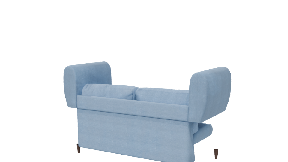Stylish Blue Sofa 3D Model - Professional 3D Model Render 6