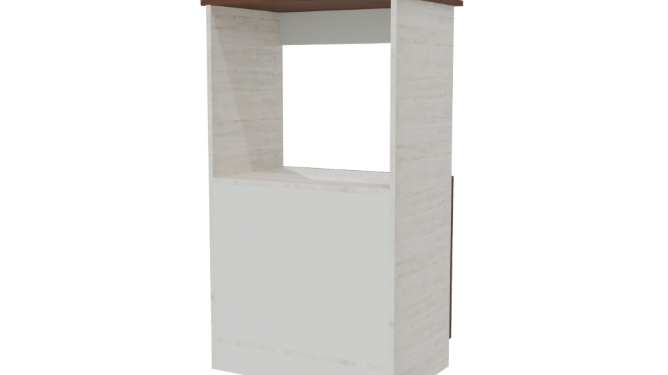 Contemporary Wooden Cabinet Model - Professional 3D Model Render 6
