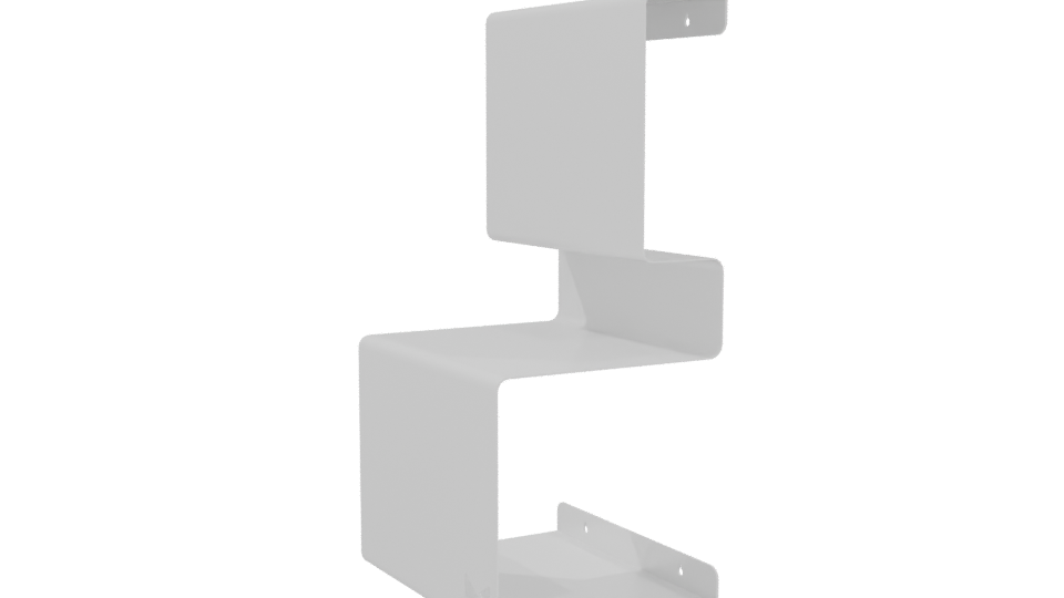 Stylish Modern Shelf Bracket 3D Model - Professional 3D Model Render 4