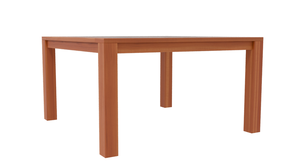 Stylish Glass-Top Wooden Table 3D - Professional 3D Model Render 7