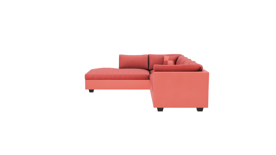 Contemporary L-Shaped Sofa 3D - Professional 3D Model Render 2
