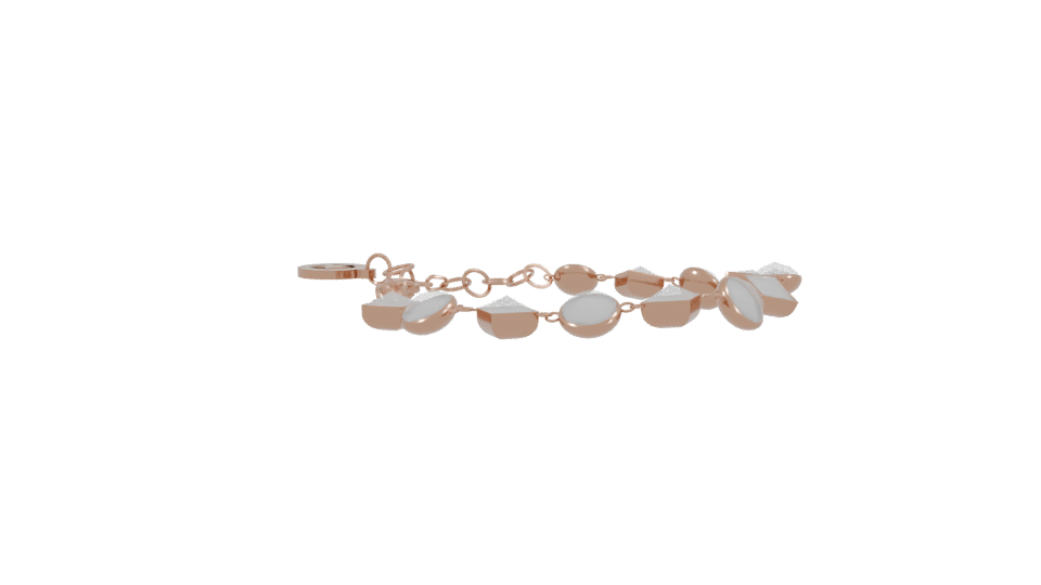 Elegant Rose Gold Bracelet 3D - Professional 3D Model Render 3