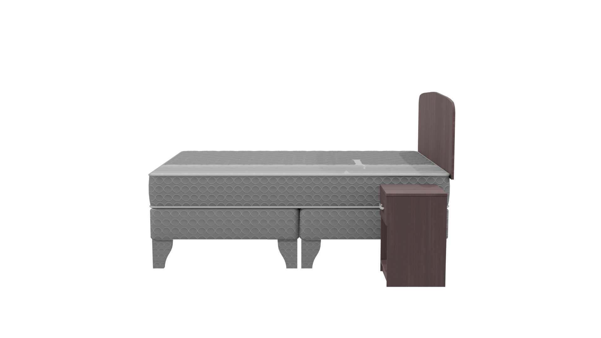 Stylish Modern Bed 3D Model - Professional 3D Model Render 2