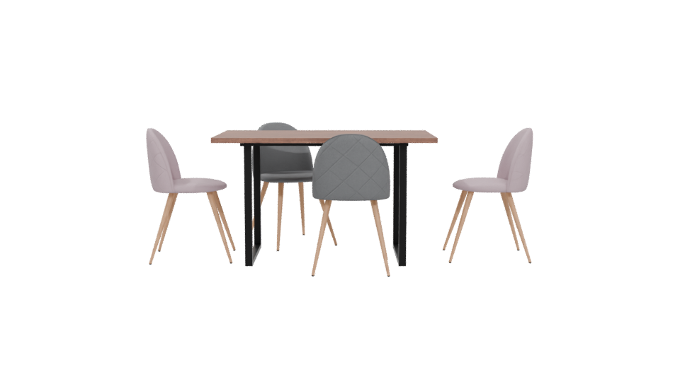 Stylish Dining Table Set 3D - Professional 3D Model Render 5