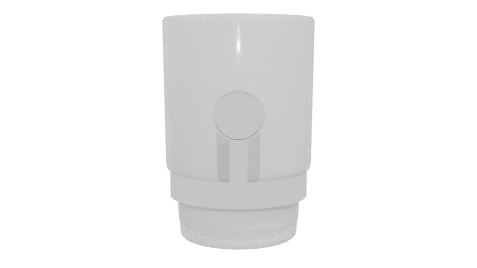 Stylish Glass Tumbler with Metal Base 3D Model - Professional 3D Model Render 5