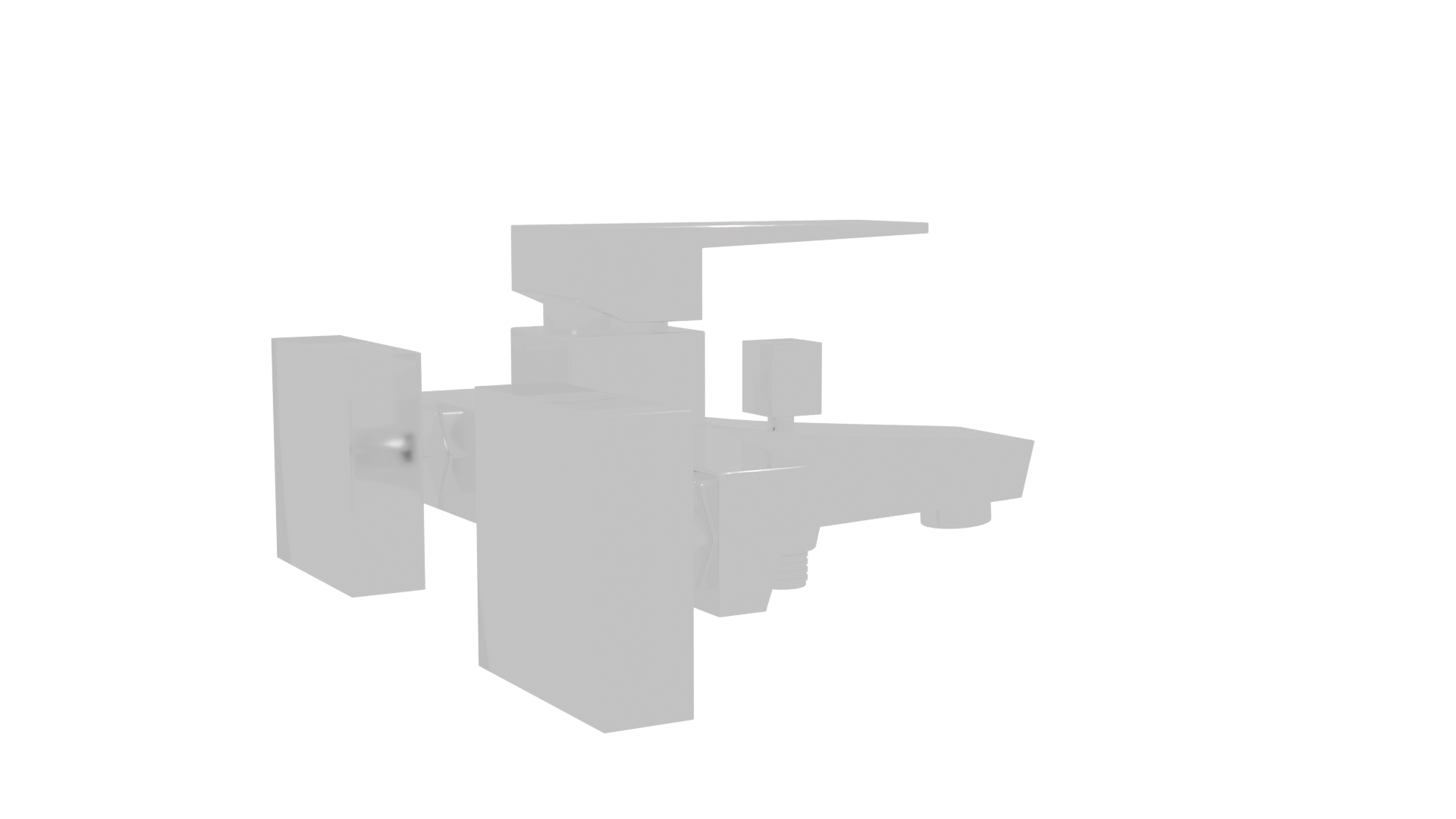 Stylish Contemporary Faucet Model - Professional 3D Model Render 7