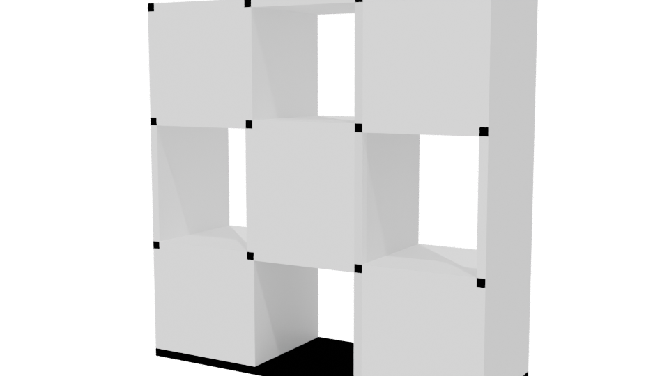 9 Cube Organizer Shelf 3D Model - Professional 3D Model Render 6