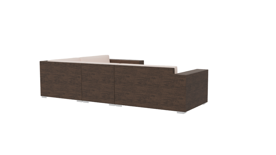 Modern Outdoor Sectional Sofa 3D - Professional 3D Model Render 6