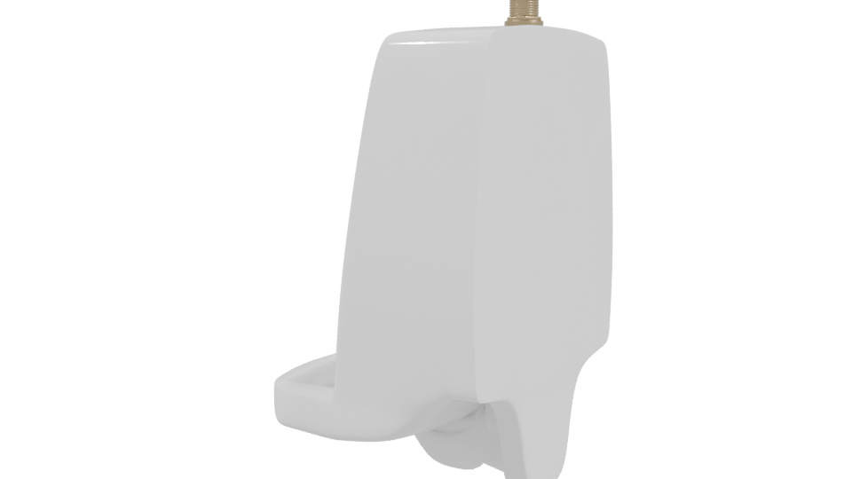 Ceramic Wall-Mounted Urinal Model - Professional 3D Model Render 3