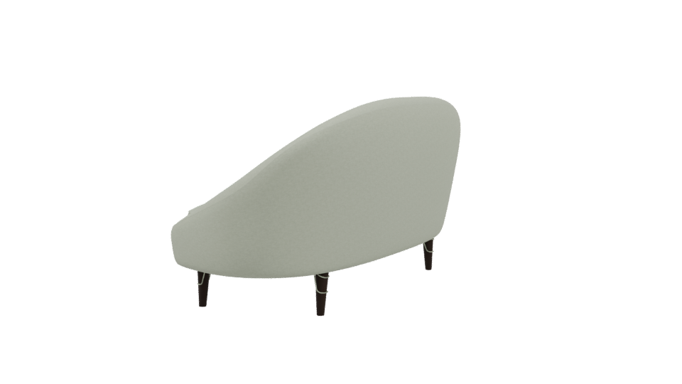 Contemporary Curved Upholstered Sofa 3D Model - Professional 3D Model Render 3