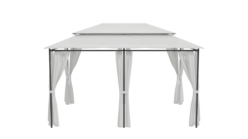 Toldo Perola with Curtains 3D - Professional 3D Model Render 11