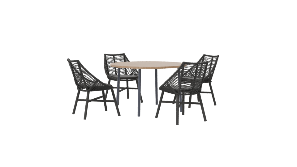 Stylish Dining Table Set 3D - Professional 3D Model Render 7
